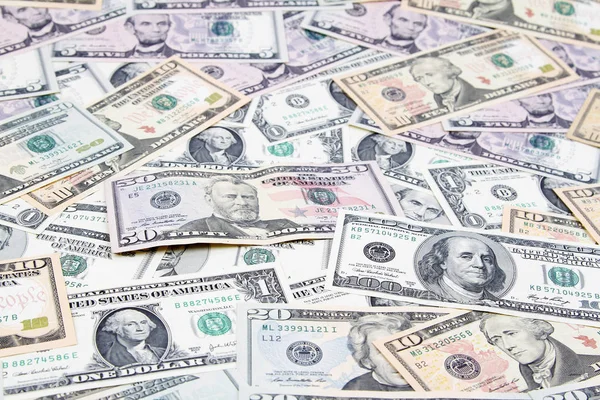 Assorted American banknotes — Stock Photo, Image