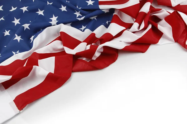 화이트에 미국 국기 — 스톡 사진