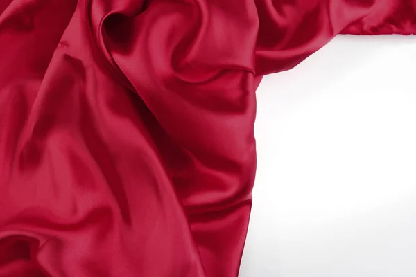 Tkaniny jedwabne czerwone — Zdjęcie stockowe