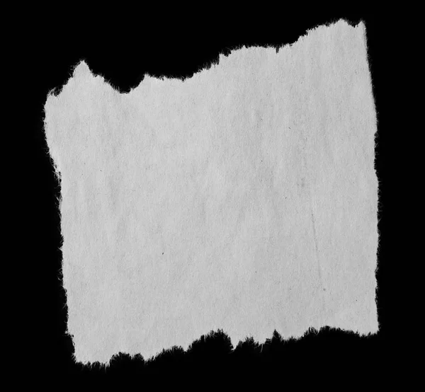 Papier déchiré sur noir — Photo