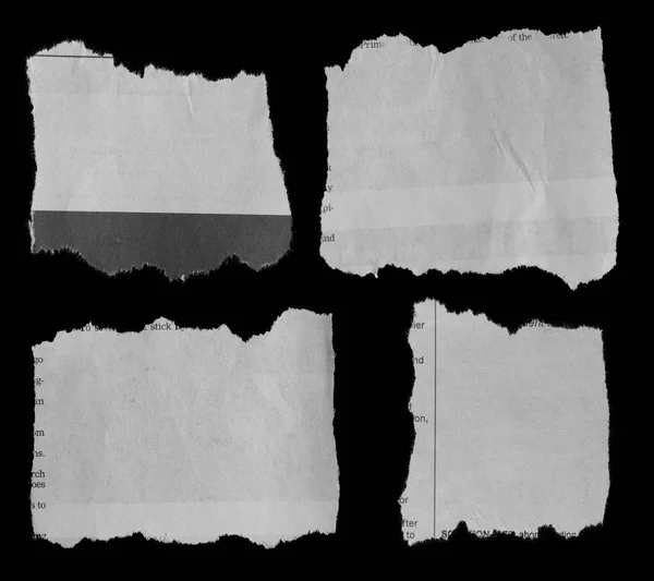 Dört yırtık kağıtları — Stok fotoğraf