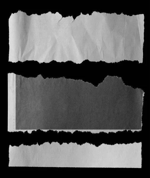 Üç yırtık kağıtları — Stok fotoğraf