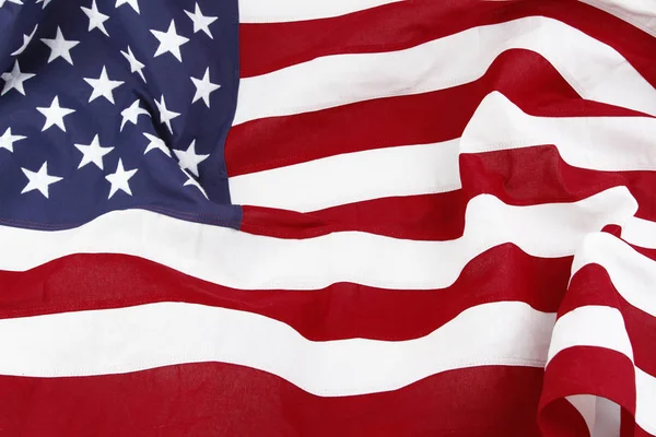 Hullámzott Usa zászló — Stock Fotó