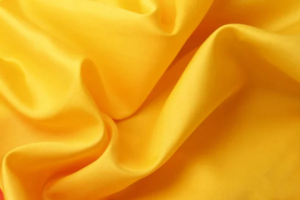 Yellow silk fabric — Stock Photo, Image