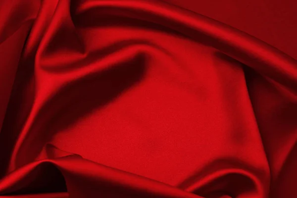 Red silk fabric — Stock Photo, Image