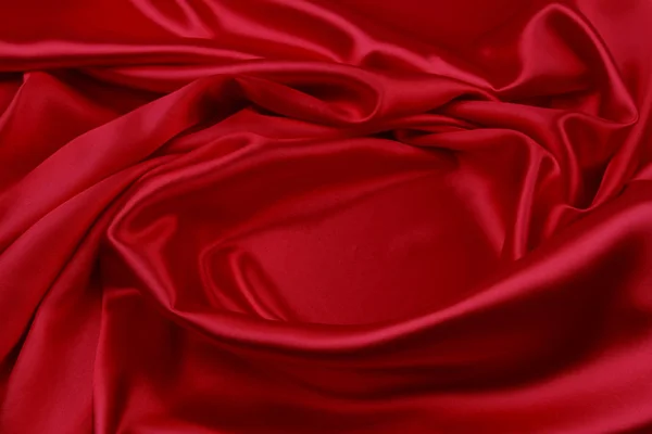 Red silk fabric — Stock Photo, Image