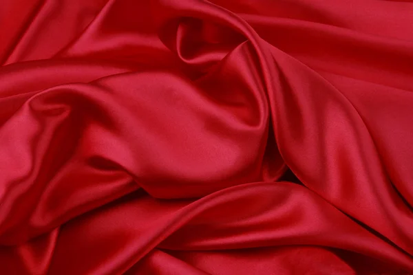 Tecido de seda vermelha — Fotografia de Stock