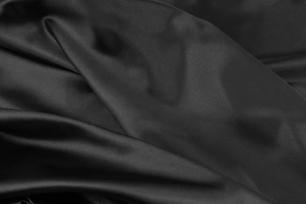 Tessuto di seta nero — Foto Stock