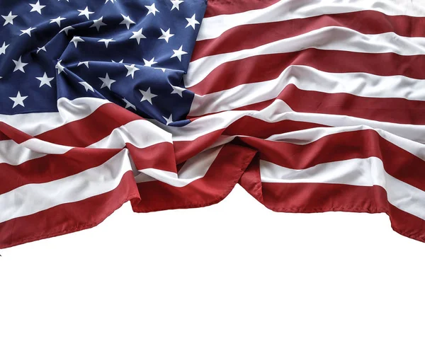 USA flag on white — Stock Photo, Image