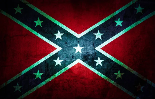 Гранж-флаг Конфедерации — стоковое фото