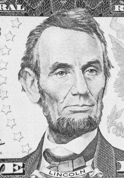 Abraham Lincoln på sedel — Stockfoto