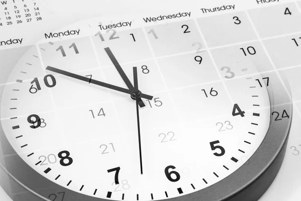 Clock and calendar — Stock Photo, Image