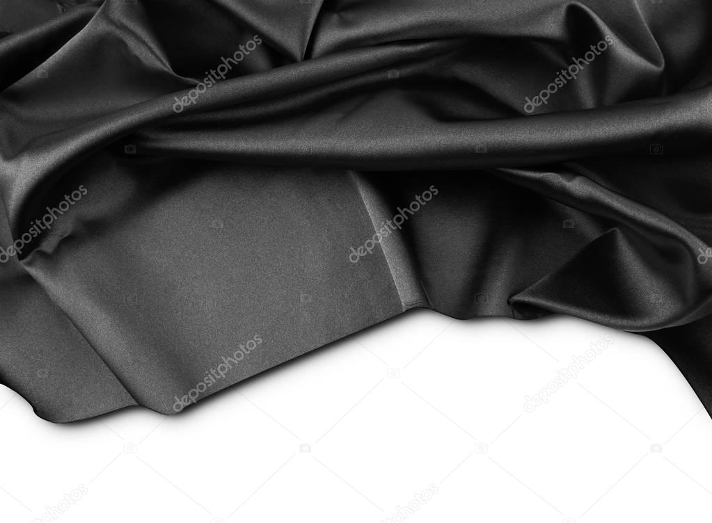 Black silk fabric