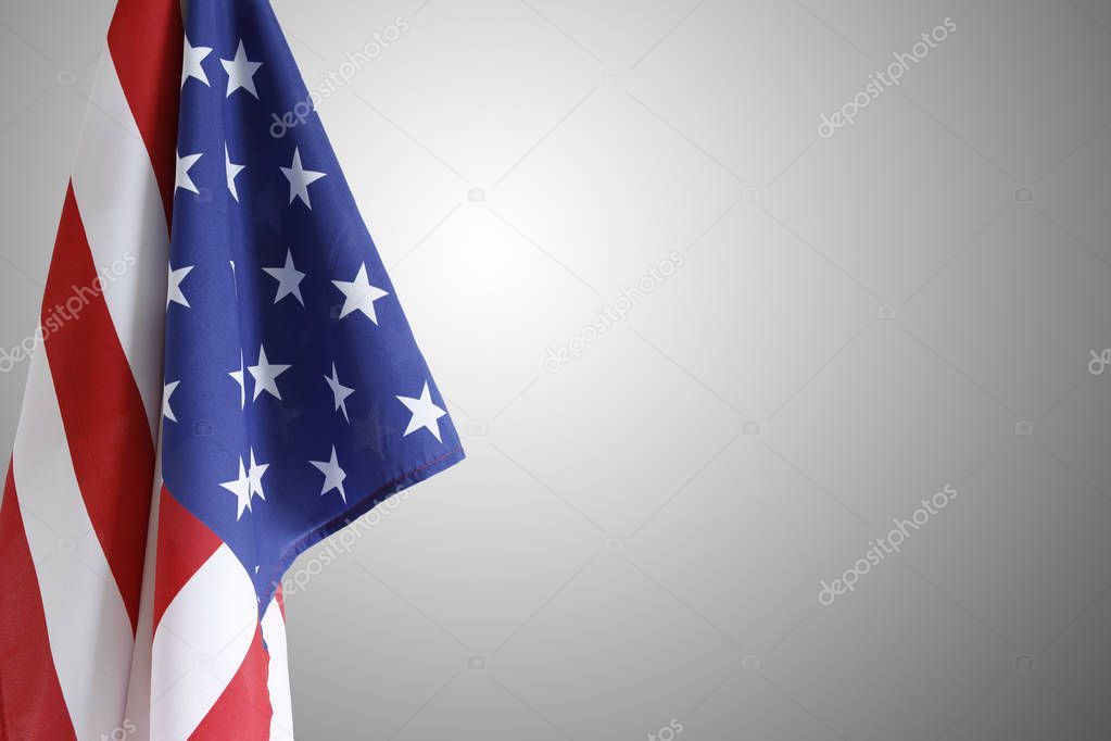 USA flag. Copy space