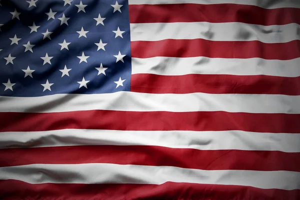 Rippled USA flag — Stock Photo, Image