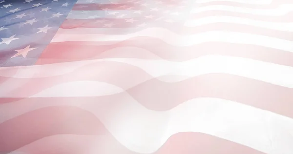 Флаги Wavy USA — стоковое фото
