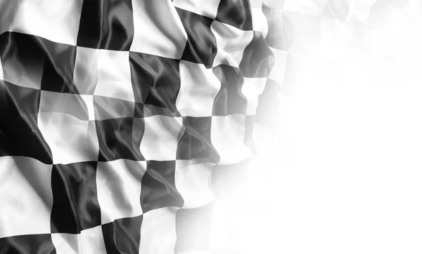 Checkered flag on white — Stock Photo, Image