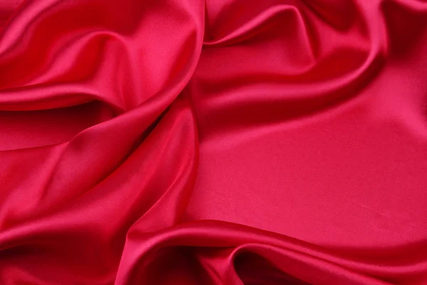 Красная шелковая ткань — стоковое фото