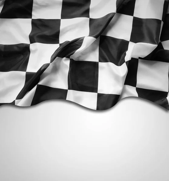 Bandiera a scacchi su grigio — Foto Stock