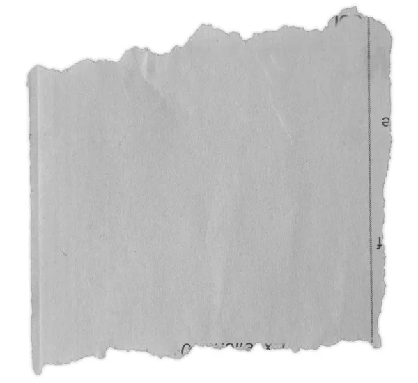 Roztrhaný papír na bílém pozadí — Stock fotografie