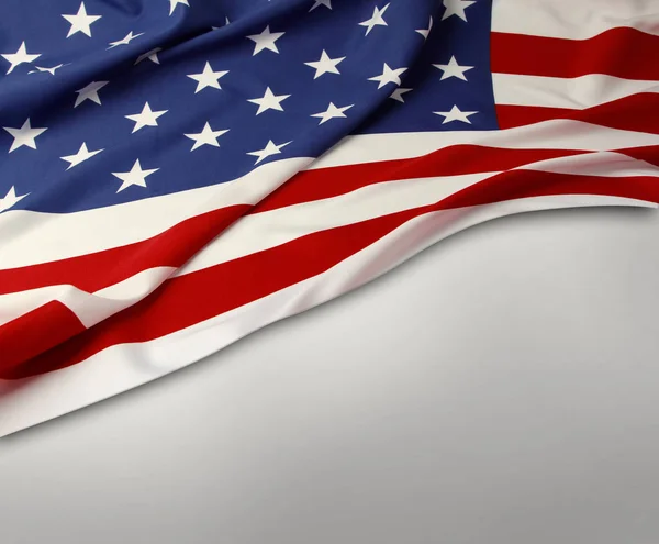 US-Flagge auf Grau — Stockfoto