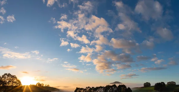 Nouvelle-Zélande et lever du soleil — Photo