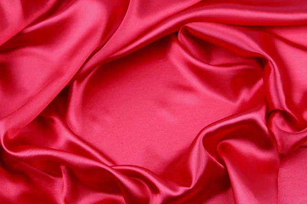 Red silk fabric — Stock Photo, Image