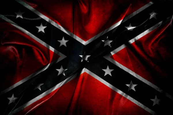 Silky Confederate flag — Stock Photo, Image