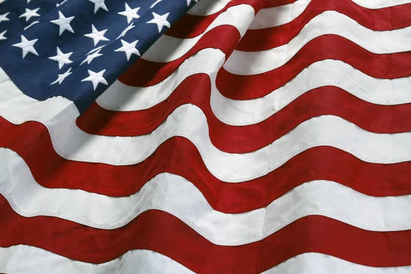 Rippled USA flag — Stock Photo, Image