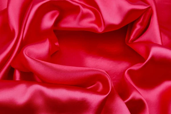 Red silk fabric — Stock Photo, Image