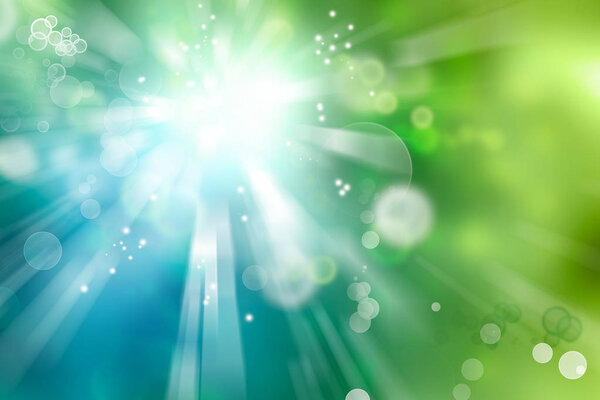 Blue green circles abstract background