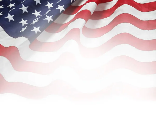 USA flag on white — Stock Photo, Image