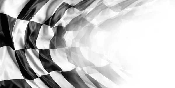 Bandeira quadriculada em branco — Fotografia de Stock