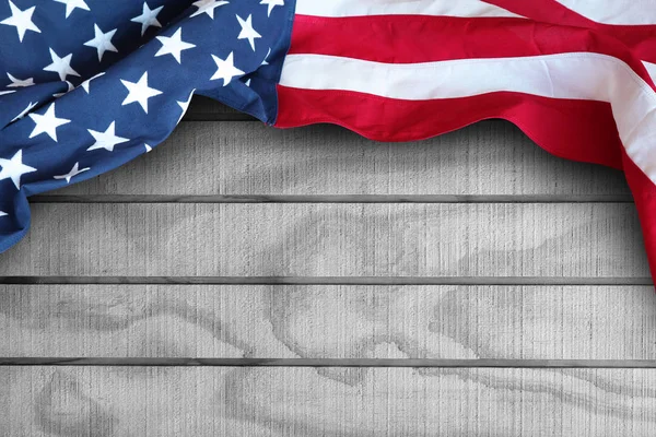 Bandiera americana su tavole — Foto Stock