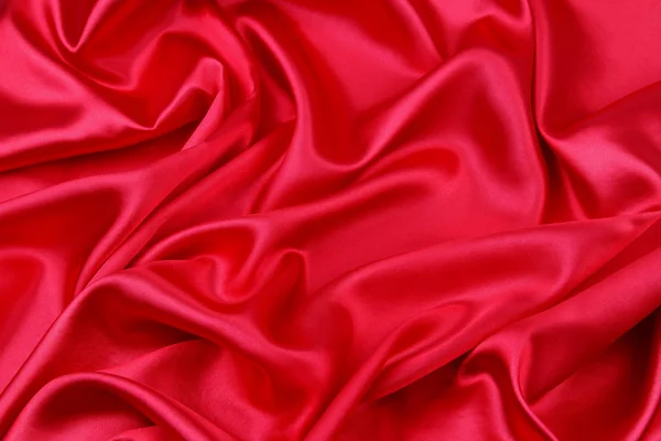 Red silk fabric — Stock Photo, Image