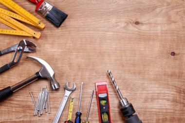 Tools on wood