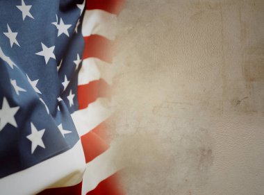 American flag and brown background clipart