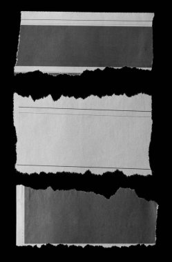 Siyah yırtık kağıtları