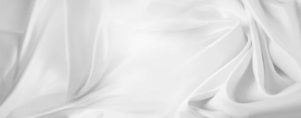 Белая шелковая ткань — стоковое фото