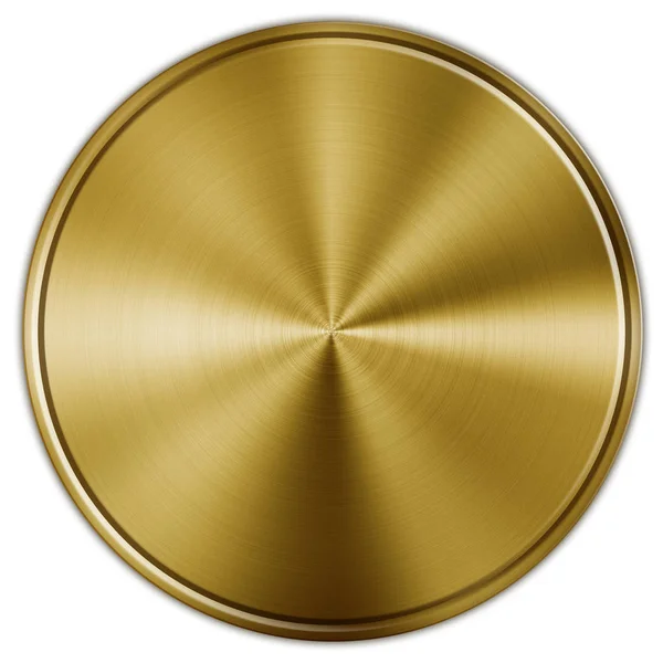 Golden steel button — Stock Photo, Image