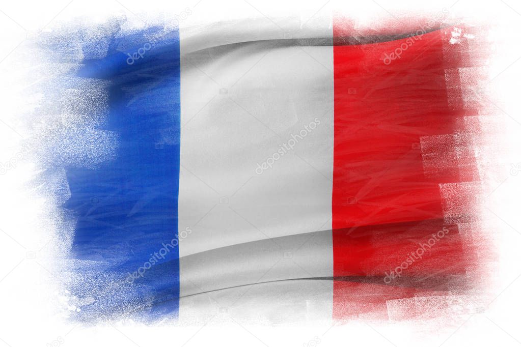 Painterly French flag