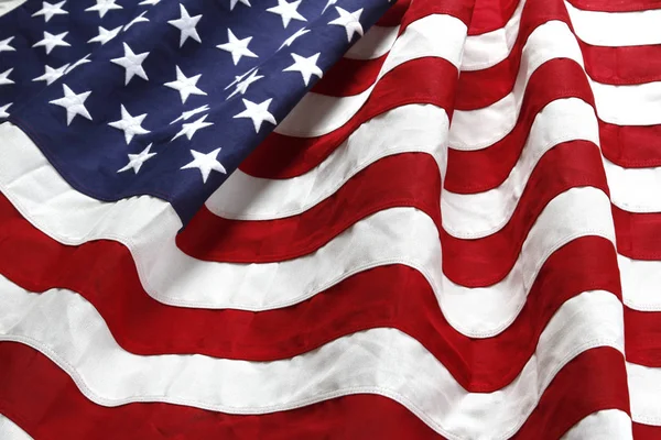 Hullámzott Usa zászló — Stock Fotó