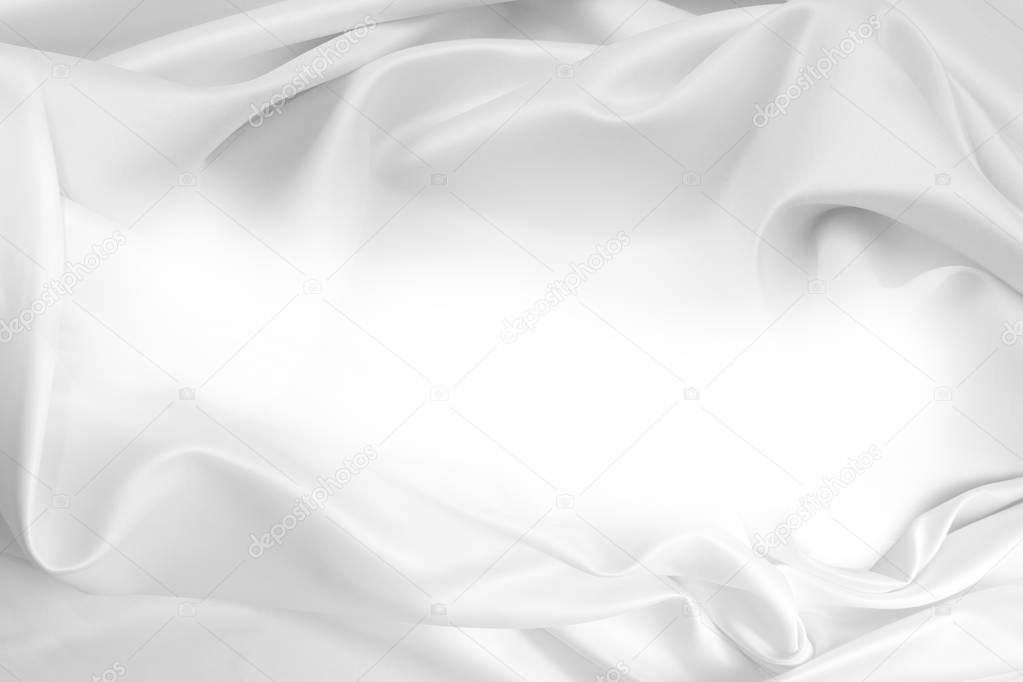 White silk fabric