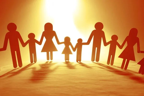 Family holding hands — Stock Photo, Image