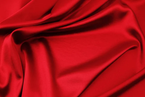 Red silk fabric — Stock Photo, Image