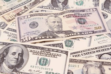 çeşitli Amerikan banknotlar