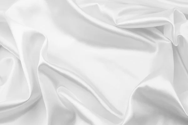 Veckade vit sidentyg — Stockfoto