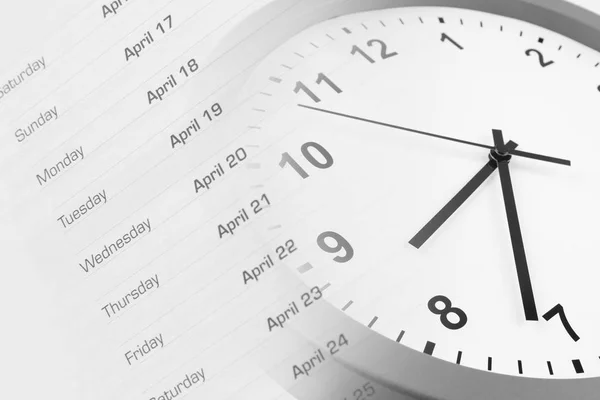 Clock and calendar — Stock Photo, Image