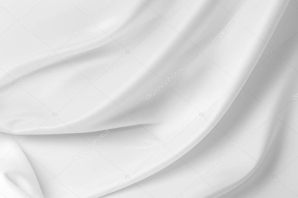 White silk fabric