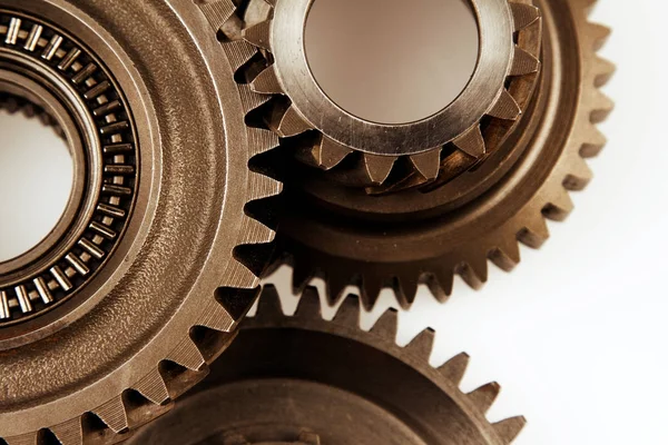 Three steel gears — Stock Photo, Image